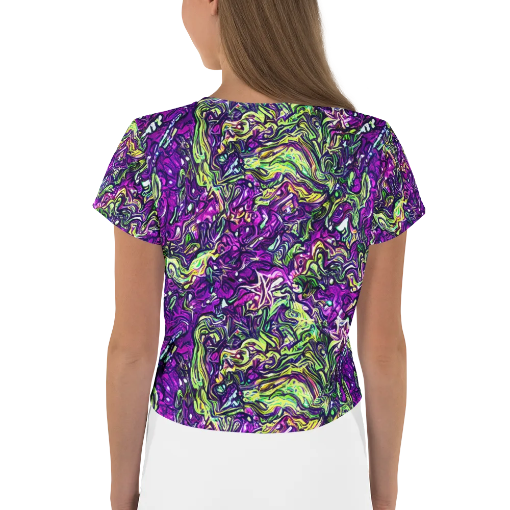 Psychedelic Jungle on Crop Tee — Back