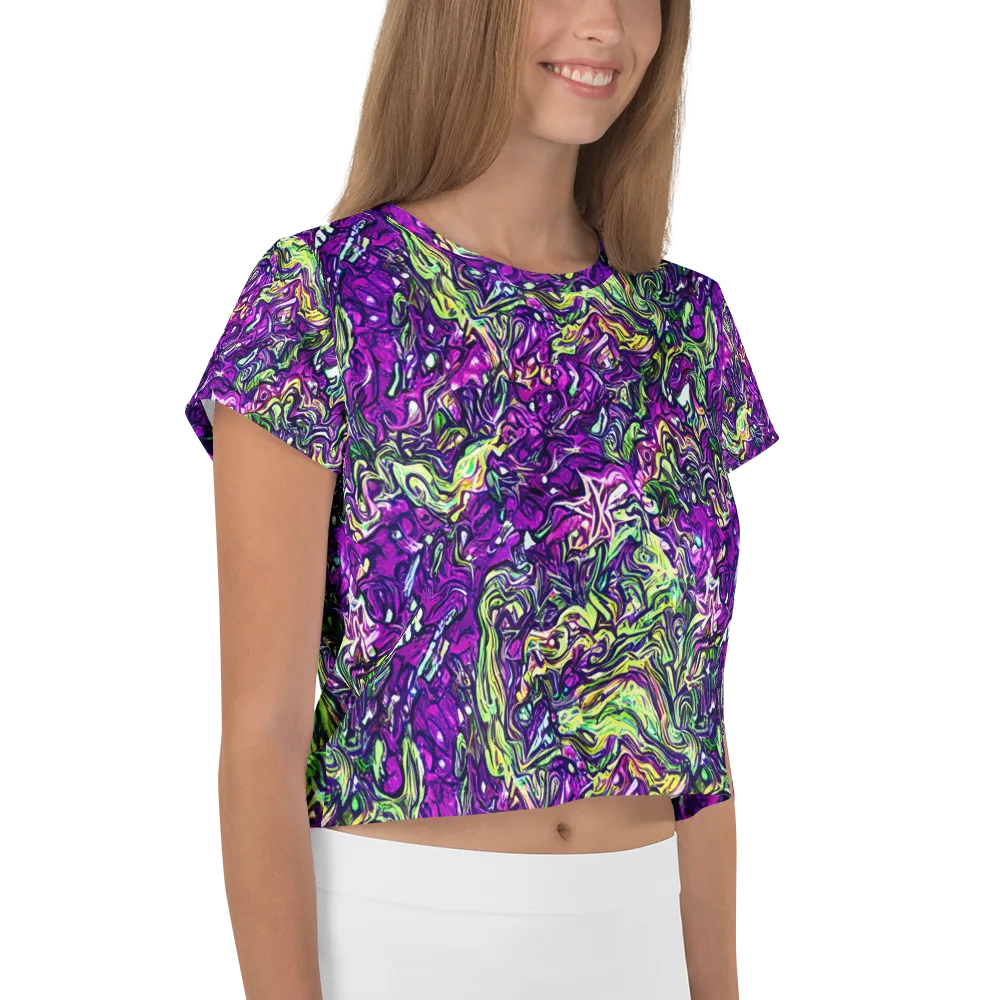 Psychedelic Jungle on Crop Tee — Right