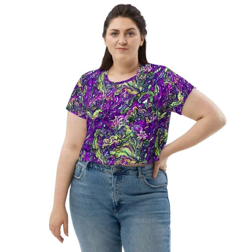 Psychedelic Jungle on a Crop Tee