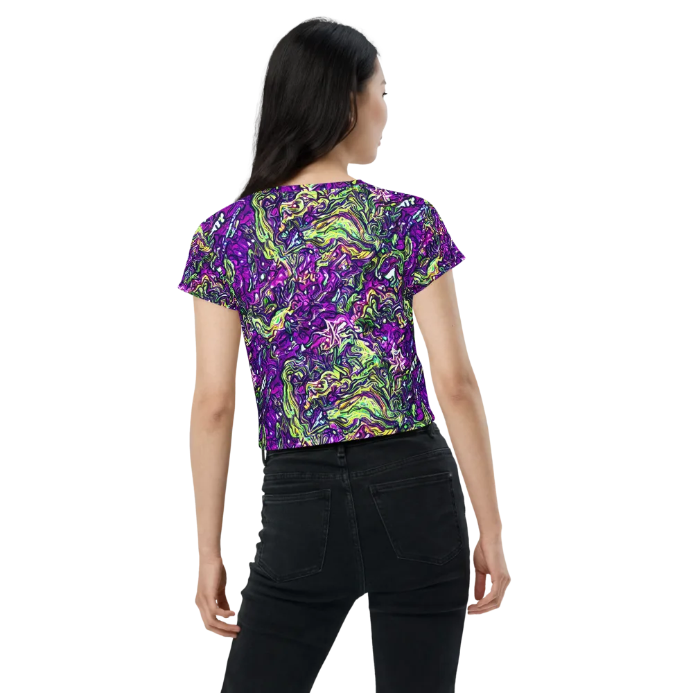 Psychedelic Jungle on Crop Tee — Back