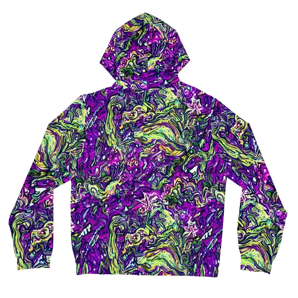 Psychedelic Jungle on Women's Full-Zip Hoodie — Back