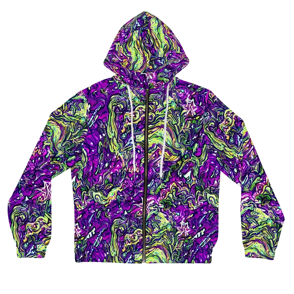 Psychedelic Jungle on Women's Full-Zip Hoodie — Front