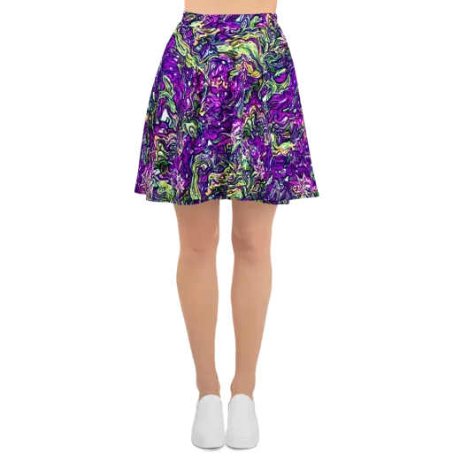 Psychedelic Jungle on a Skater Skirt