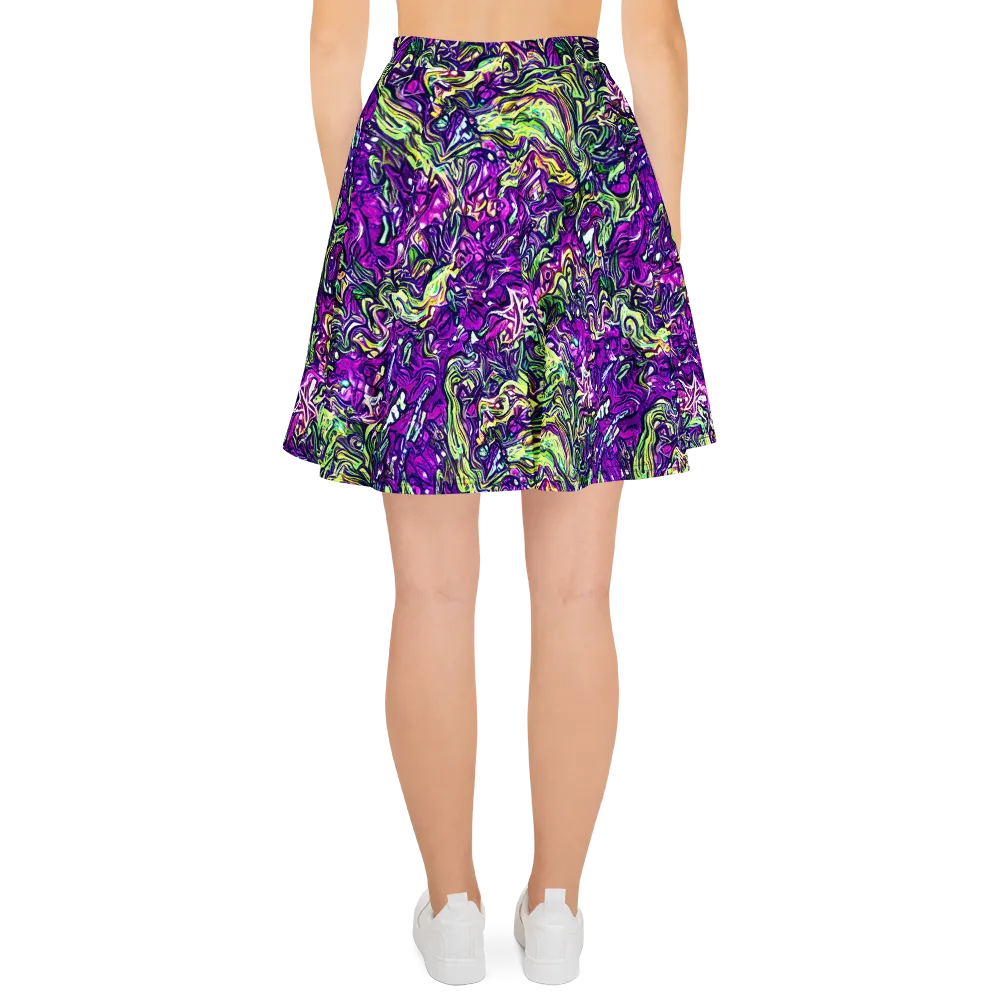 Psychedelic Jungle on Skater Skirt — Back