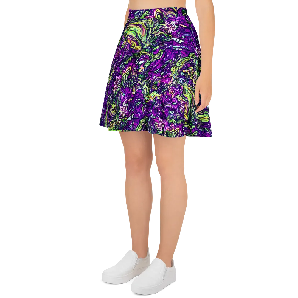 Psychedelic Jungle on Skater Skirt — Left