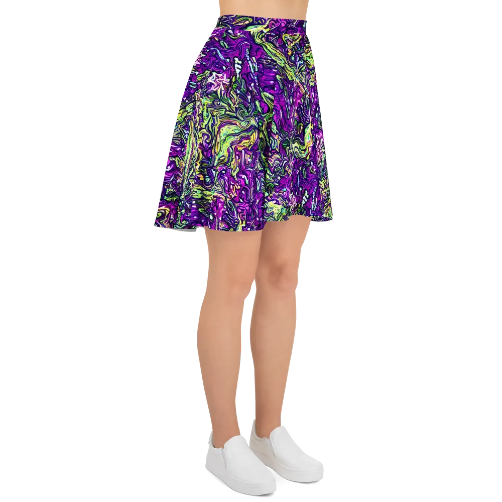 Psychedelic Jungle on Skater Skirt — Right