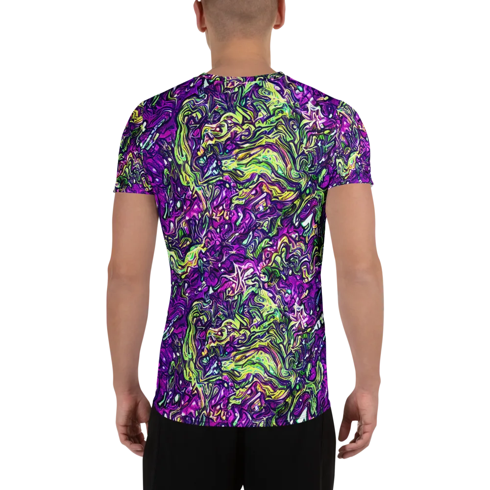 Psychedelic Jungle on Men's Athletic T-Shirt — Back