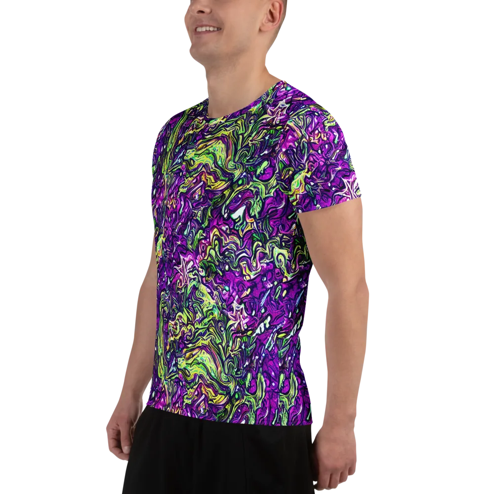 Psychedelic Jungle on Men's Athletic T-Shirt — Left