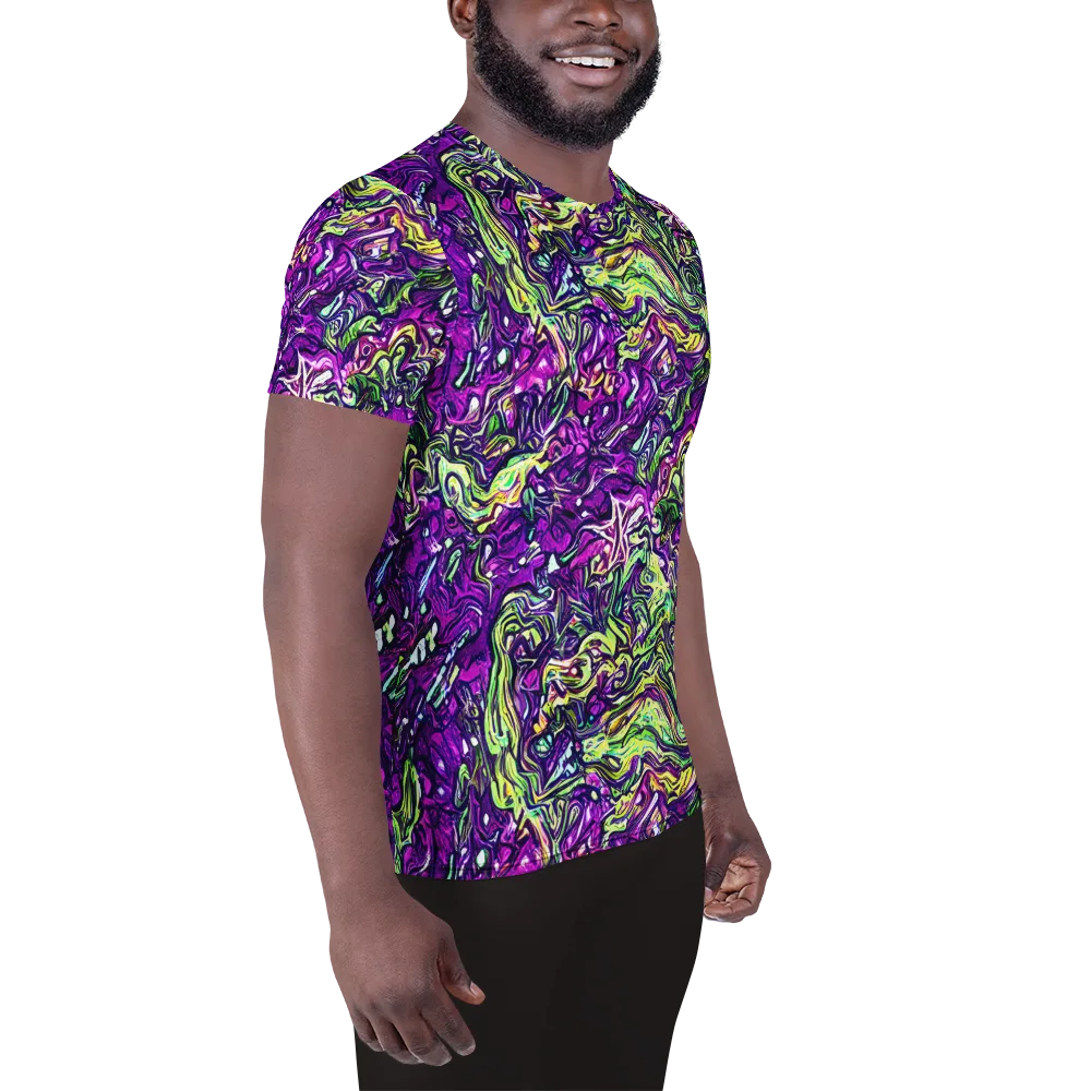 Psychedelic Jungle on Men's Athletic T-Shirt — Right