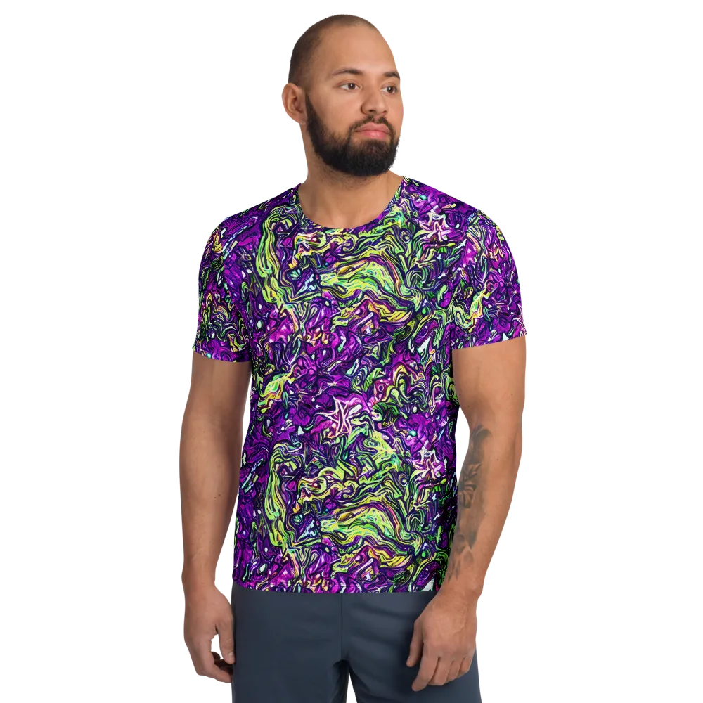 Psychedelic Jungle on Men's Athletic T-Shirt — Front