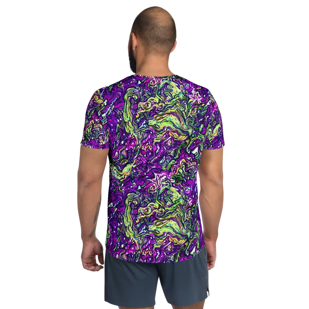 Psychedelic Jungle on Men's Athletic T-Shirt — Back