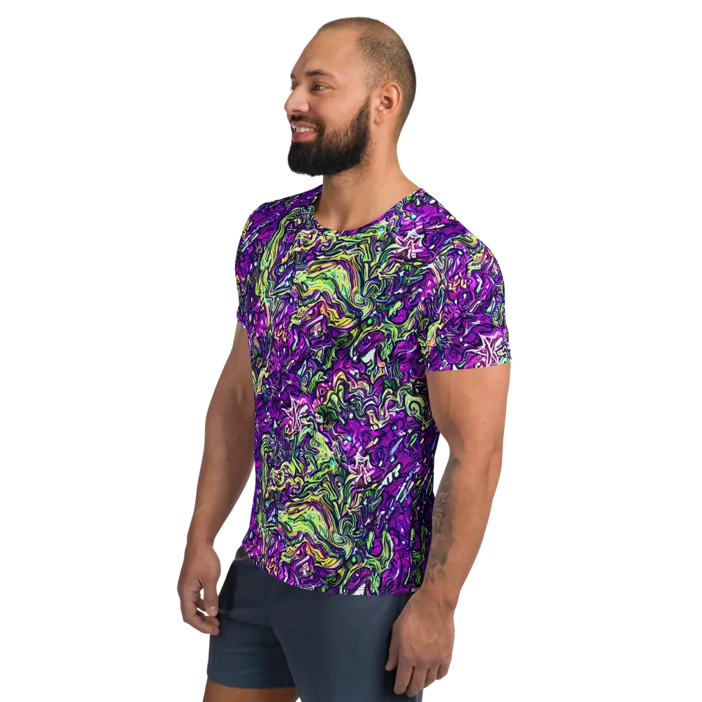 Psychedelic Jungle on Men's Athletic T-Shirt — Left