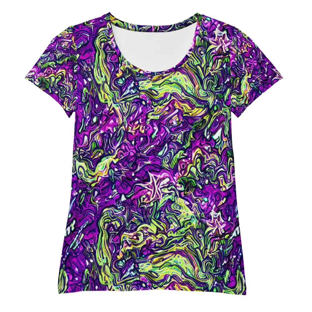 Psychedelic Jungle on Women's Athletic T-Shirt — Front