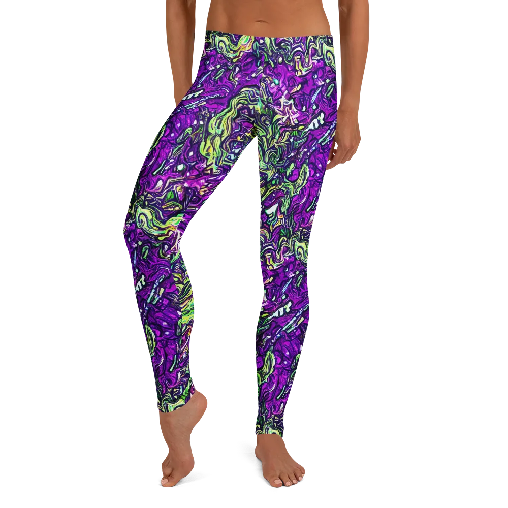 Psychedelic Jungle on Leggings — Front
