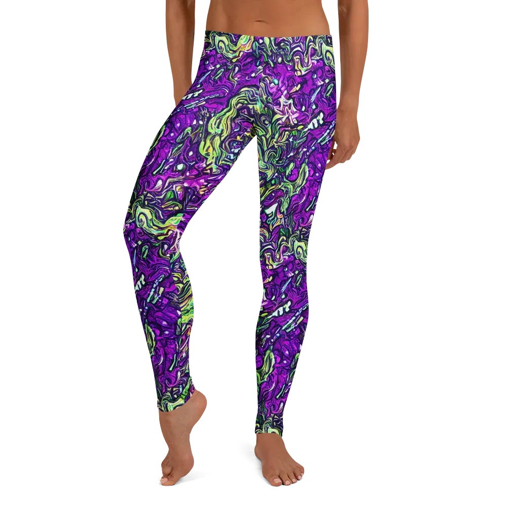 Psychedelic Jungle on Leggings — Front