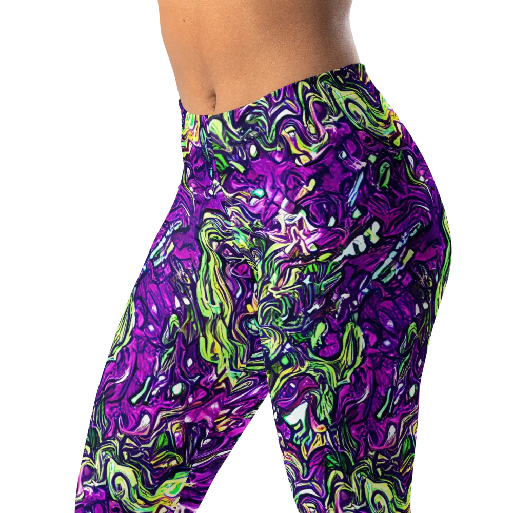 Psychedelic Jungle on Leggings — Left Front