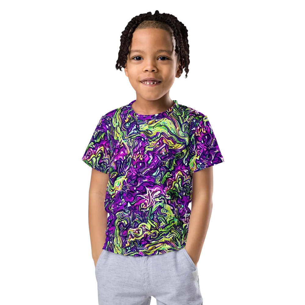 Psychedelic Jungle on Kids Crew Neck T-Shirt — Front