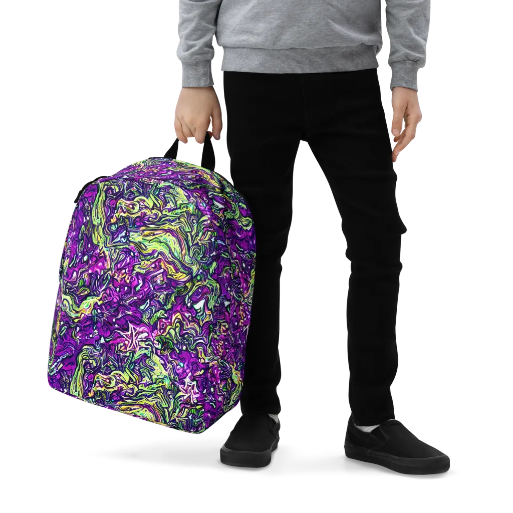 Psychedelic Jungle on Minimalist Backpack — Zoomed-in