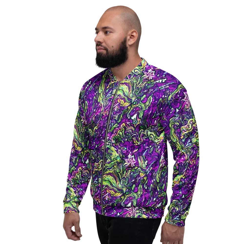 Psychedelic Jungle on Bomber Jacket — Left