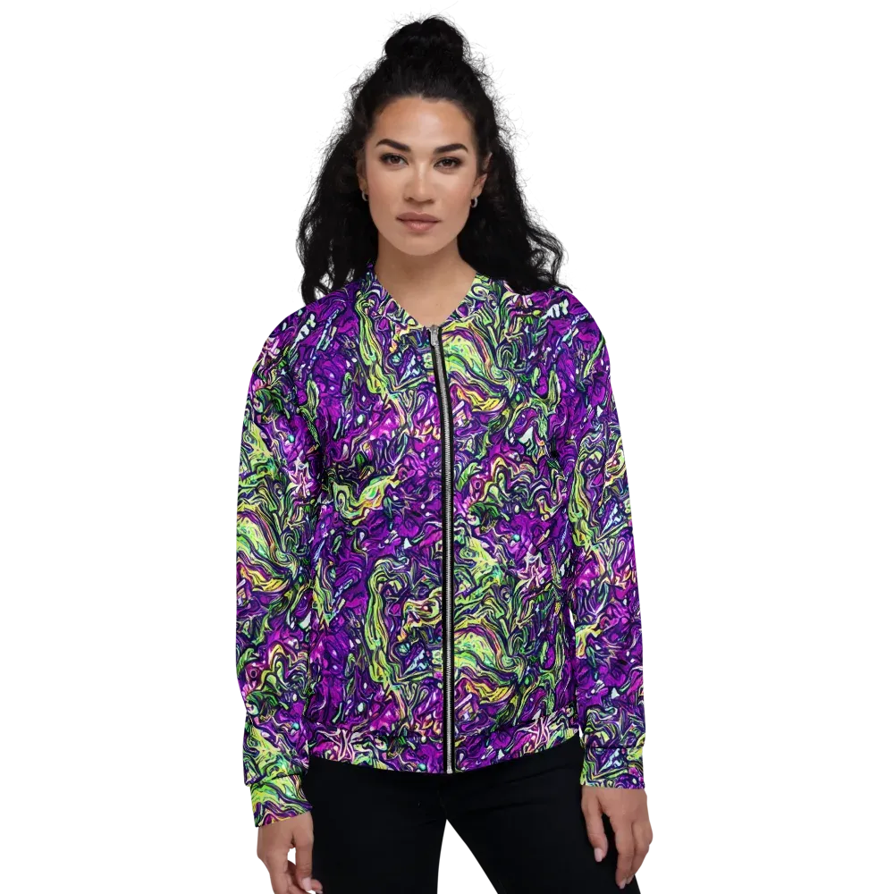 Psychedelic Jungle on Bomber Jacket — Front