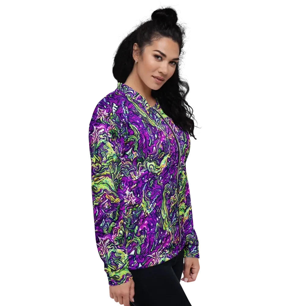 Psychedelic Jungle on Bomber Jacket — Right