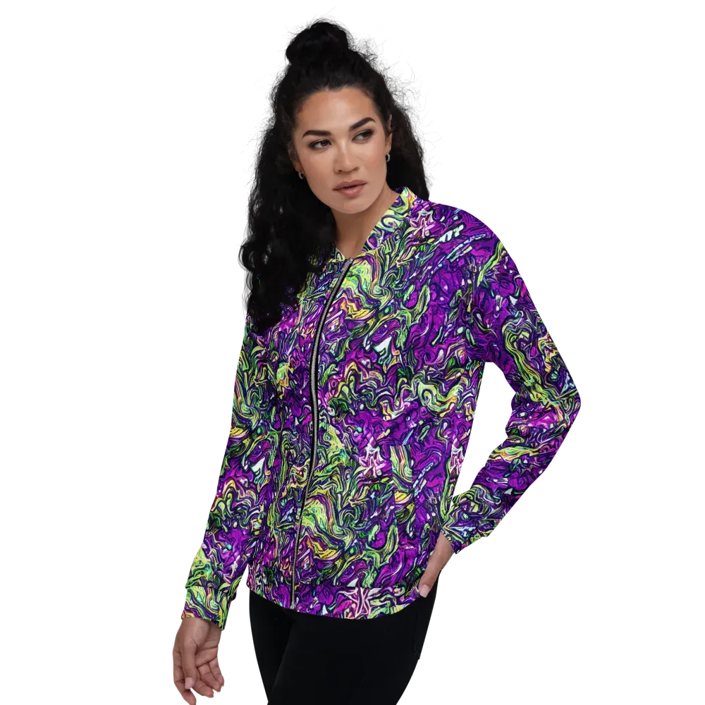 Psychedelic Jungle on Bomber Jacket — Left