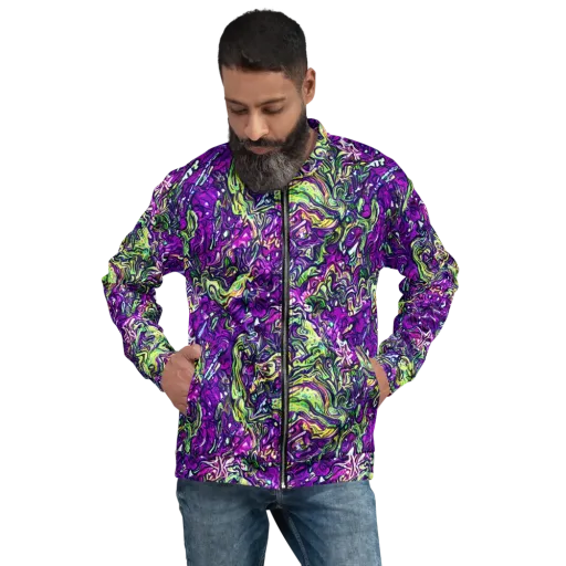 Psychedelic Jungle on a Bomber Jacket
