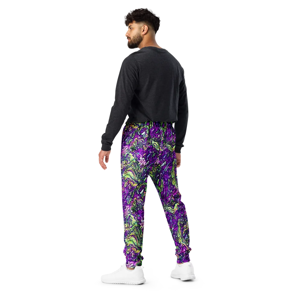 Psychedelic Jungle on Men's Joggers — Back