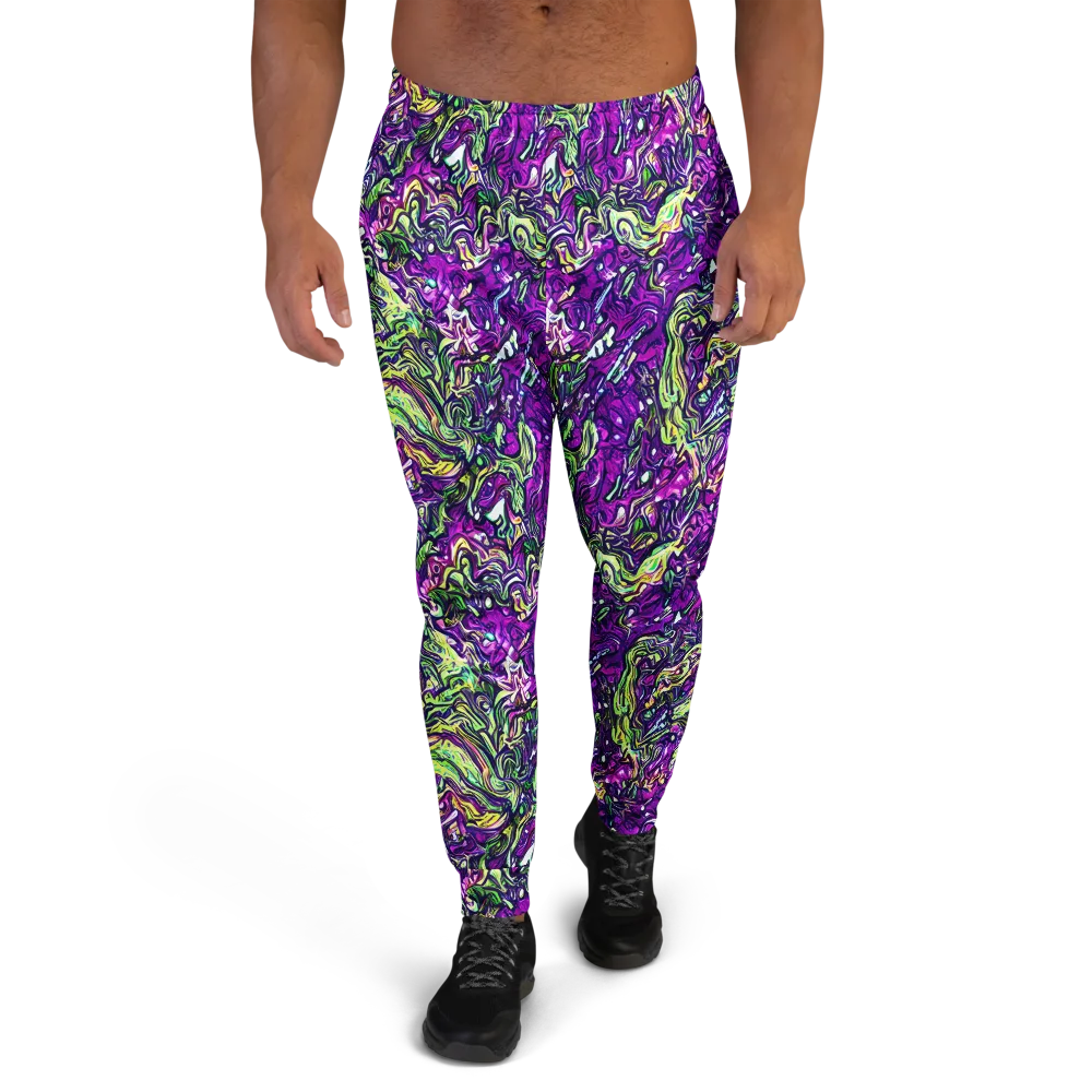 Psychedelic Jungle on Men's Joggers — Front