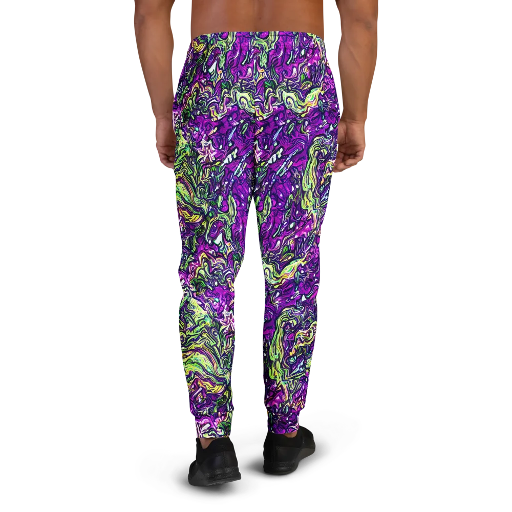 Psychedelic Jungle on Men's Joggers — Back