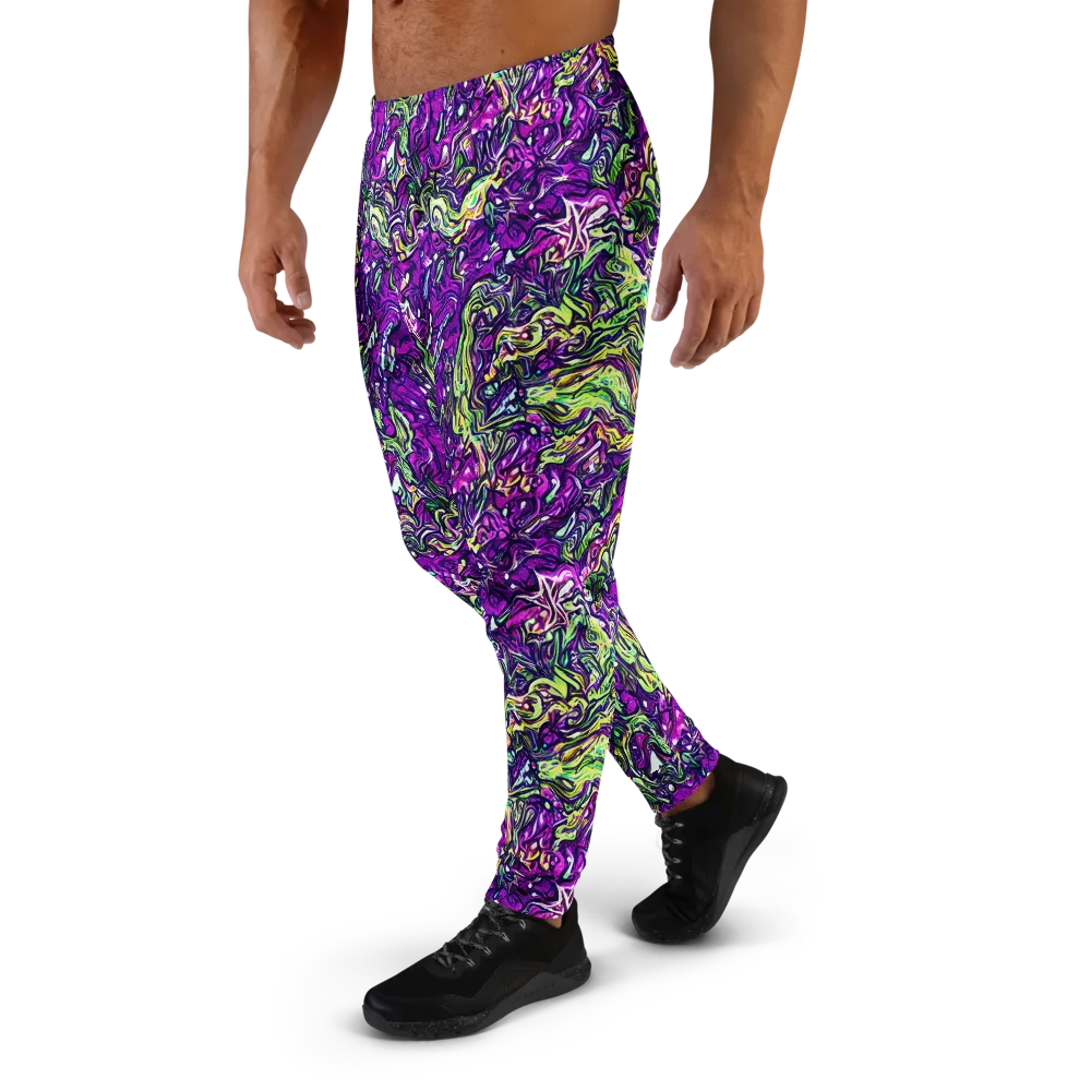 Psychedelic Jungle on Men's Joggers — Left