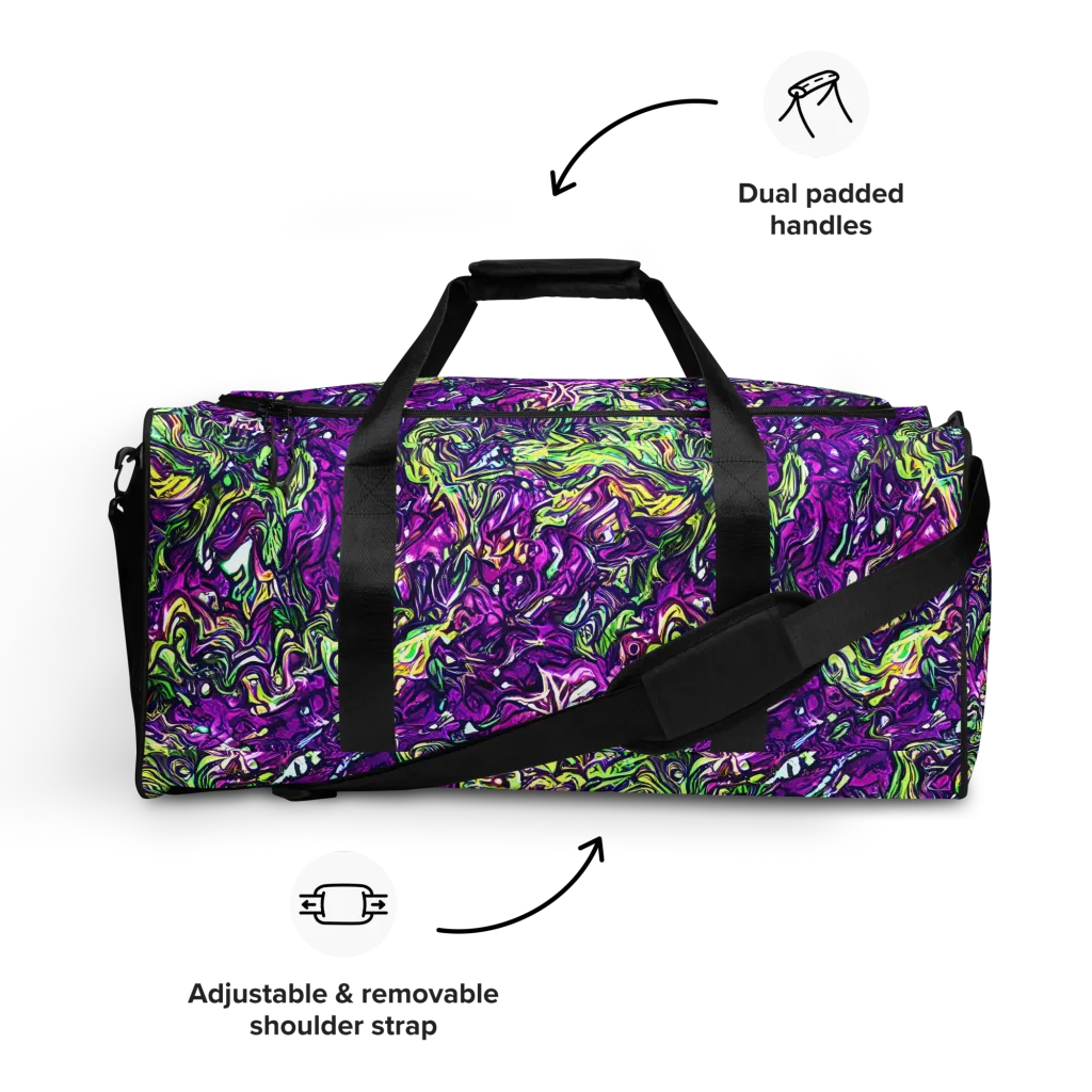 Psychedelic Jungle on Duffle Bag — Front