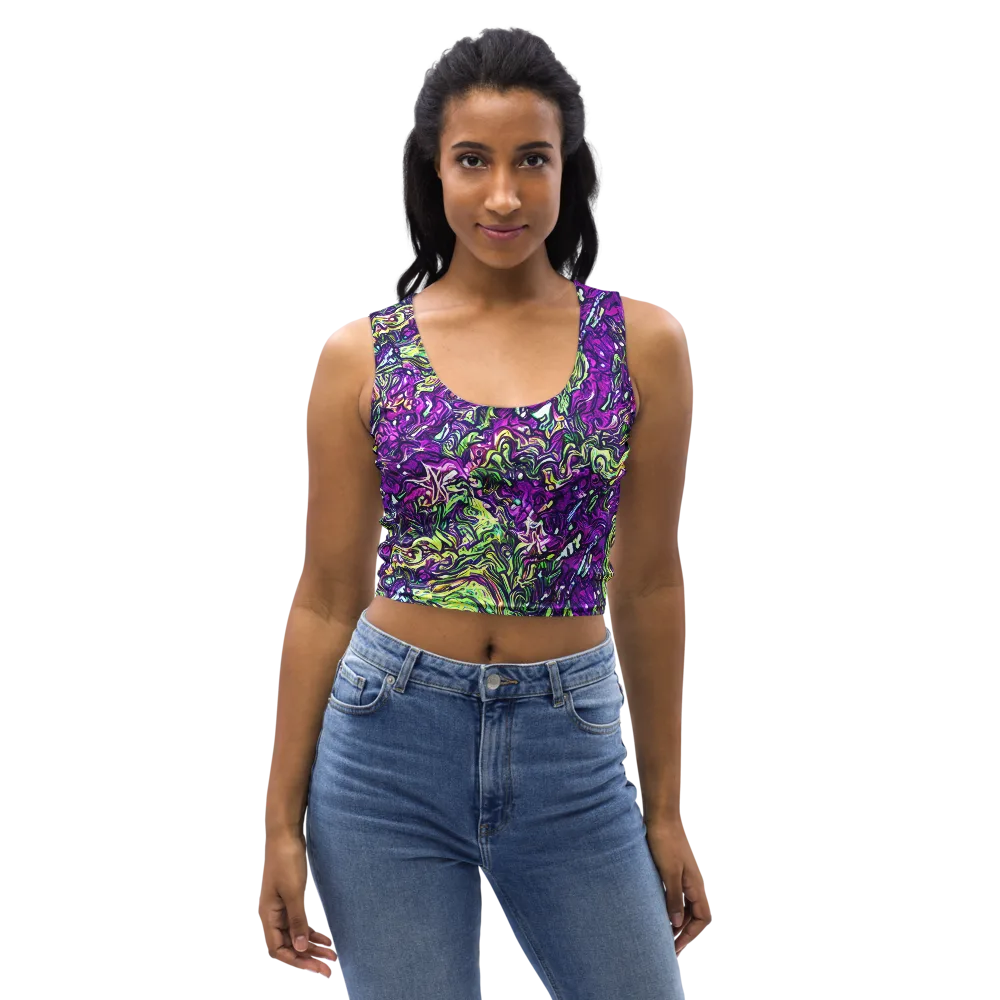 Psychedelic Jungle on Crop Top — Front