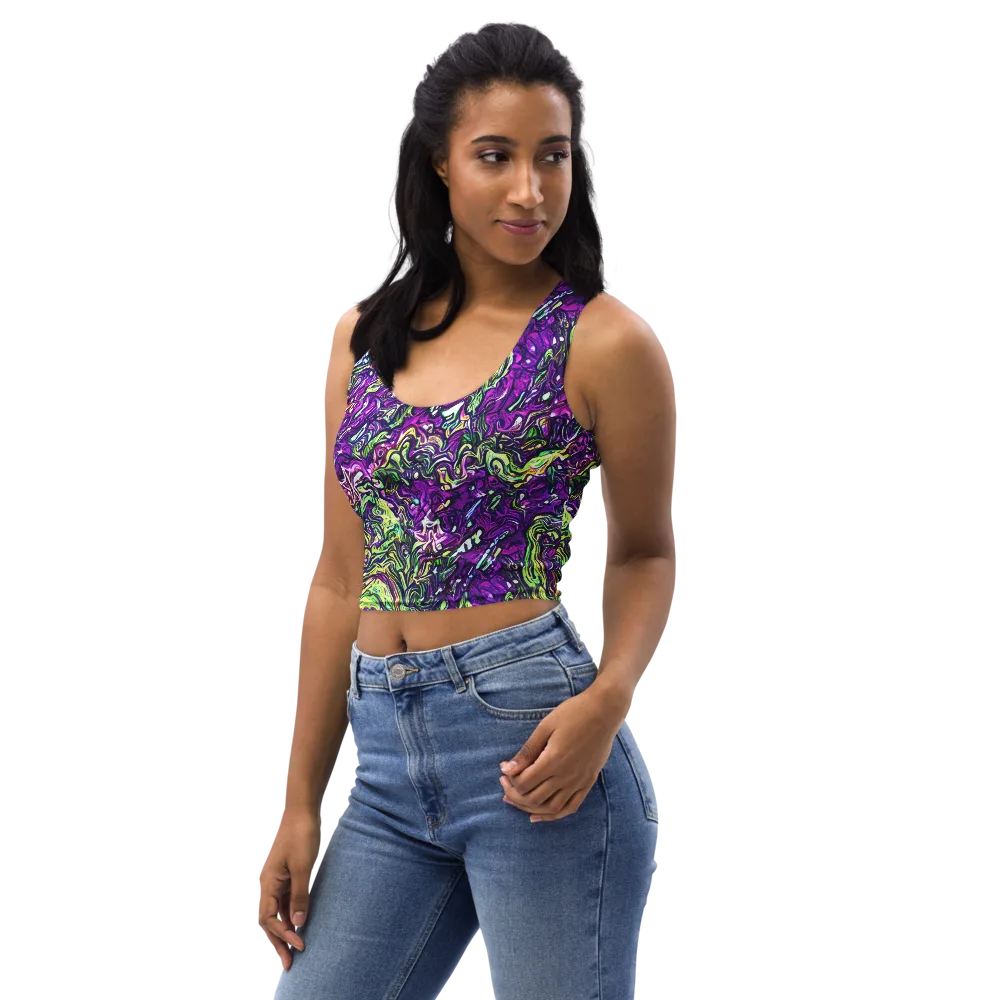 Psychedelic Jungle on Crop Top — Left Front