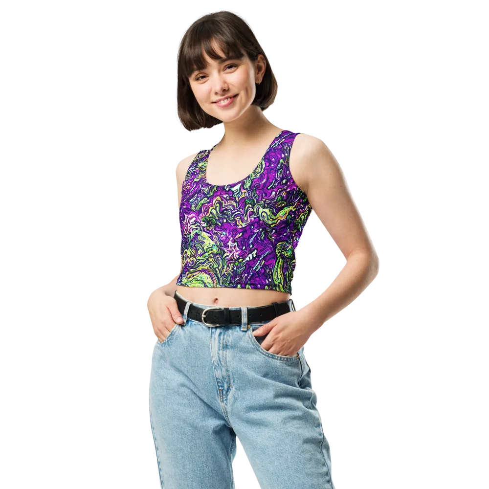 Psychedelic Jungle on Crop Top — Front