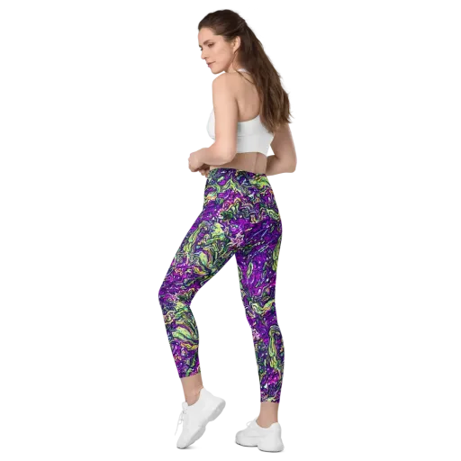 Psychedelic Jungle on a Leggings with Pockets