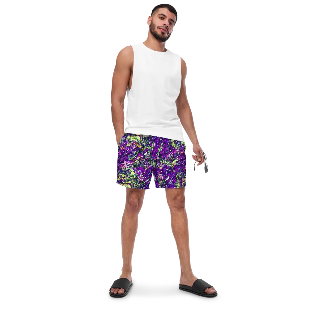 Psychedelic Jungle on Swim Trunks — Front