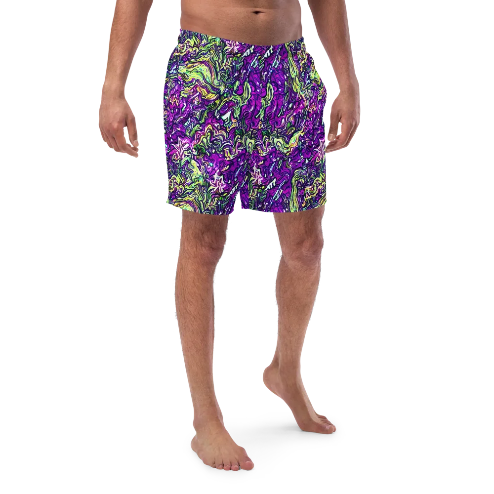 Psychedelic Jungle on Swim Trunks — Front