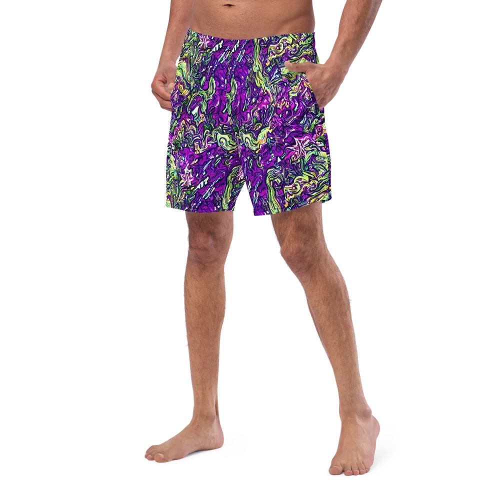 Psychedelic Jungle on Swim Trunks — Left Front