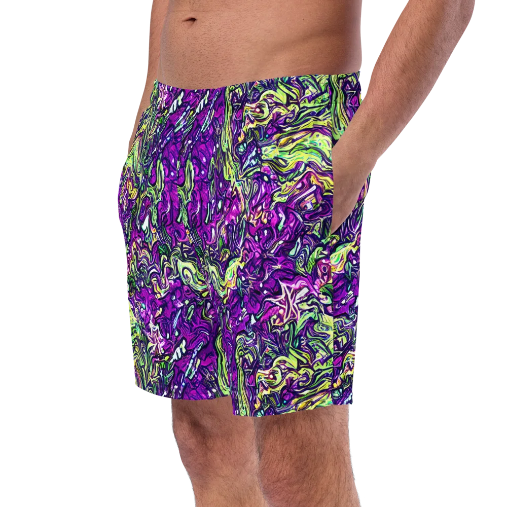 Psychedelic Jungle on Swim Trunks — Left Front