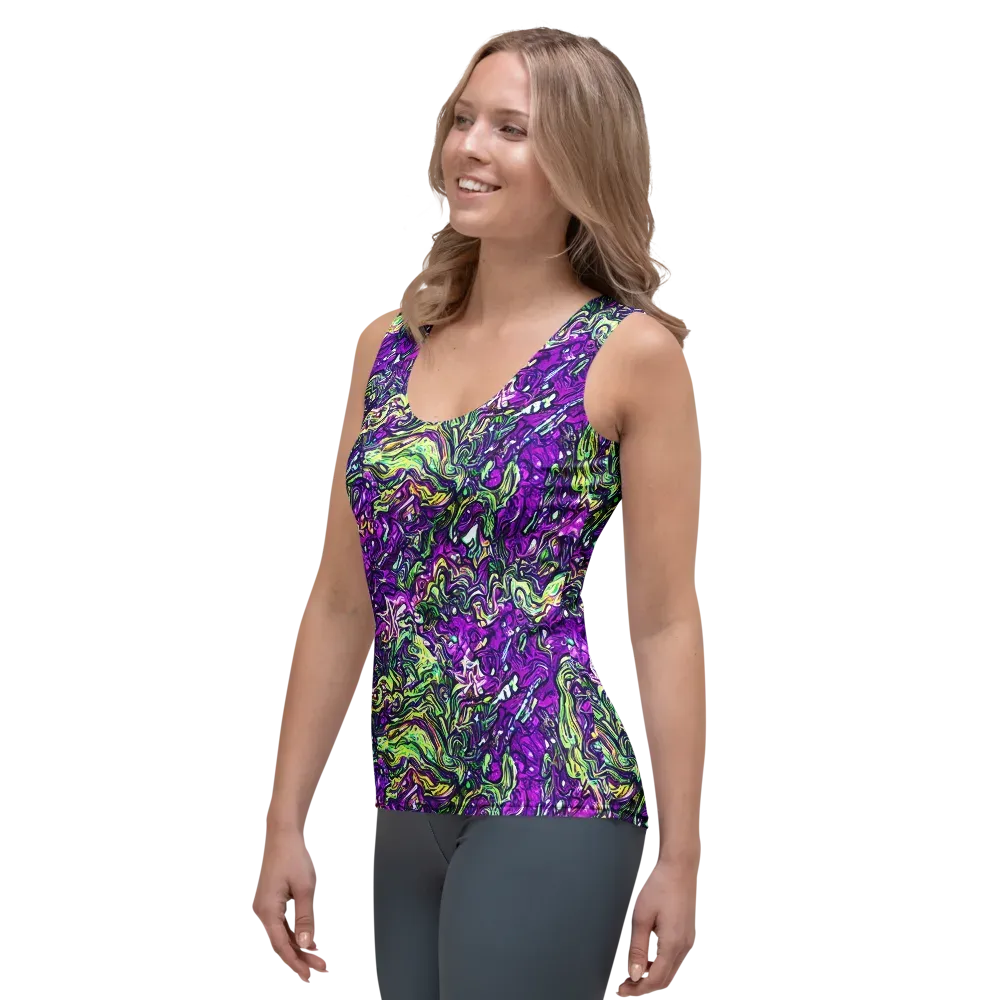 Psychedelic Jungle on Women's Tank Top — Left Front