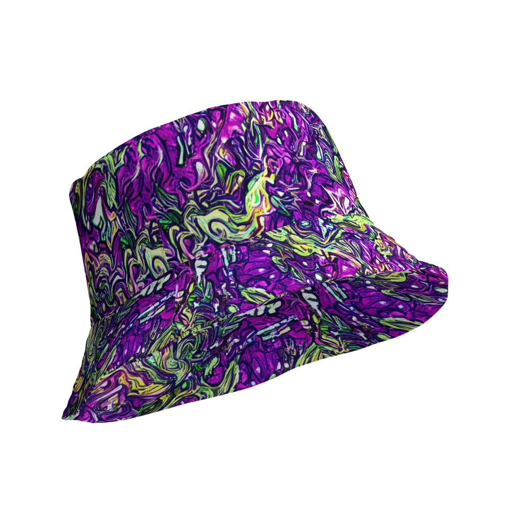 Psychedelic Jungle on Reversible Bucket Hat — Product details Outside