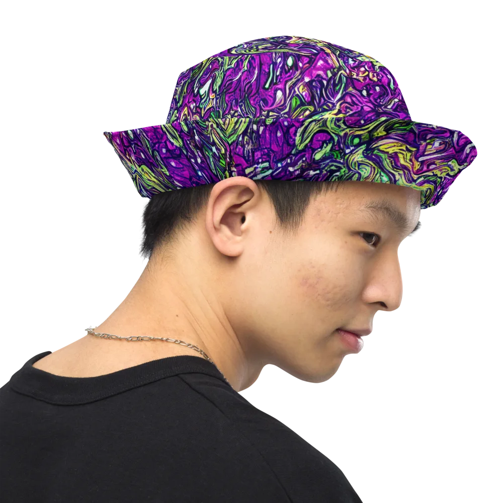 Psychedelic Jungle on Reversible Bucket Hat — Right Outside