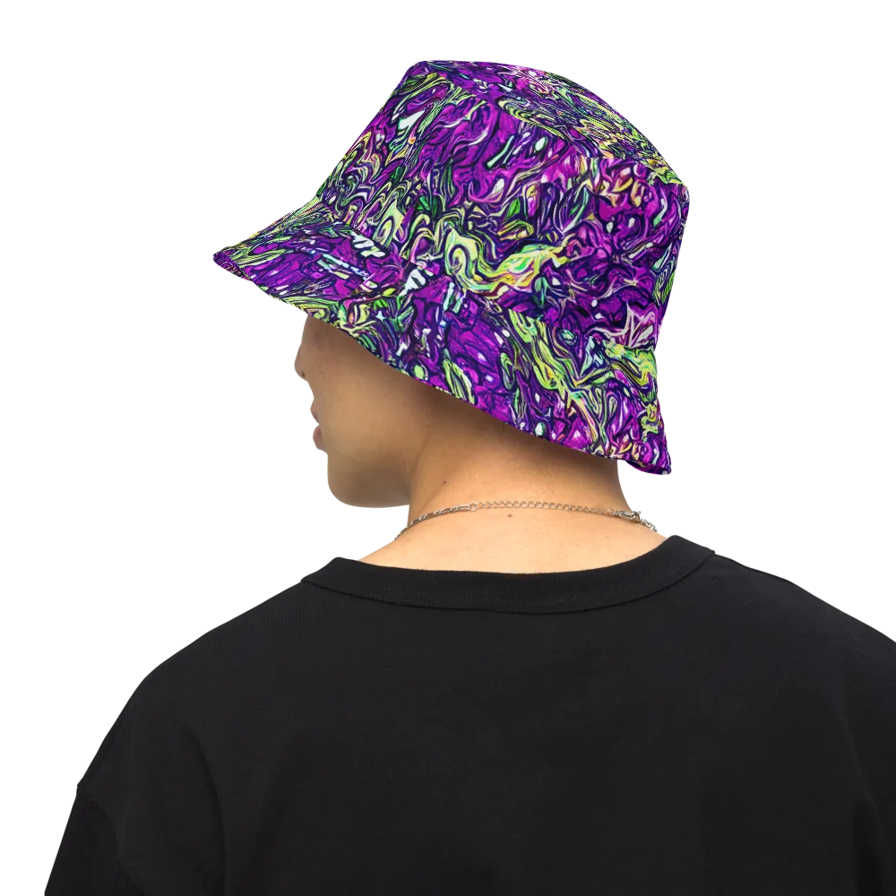 Psychedelic Jungle on Reversible Bucket Hat — Back Inside