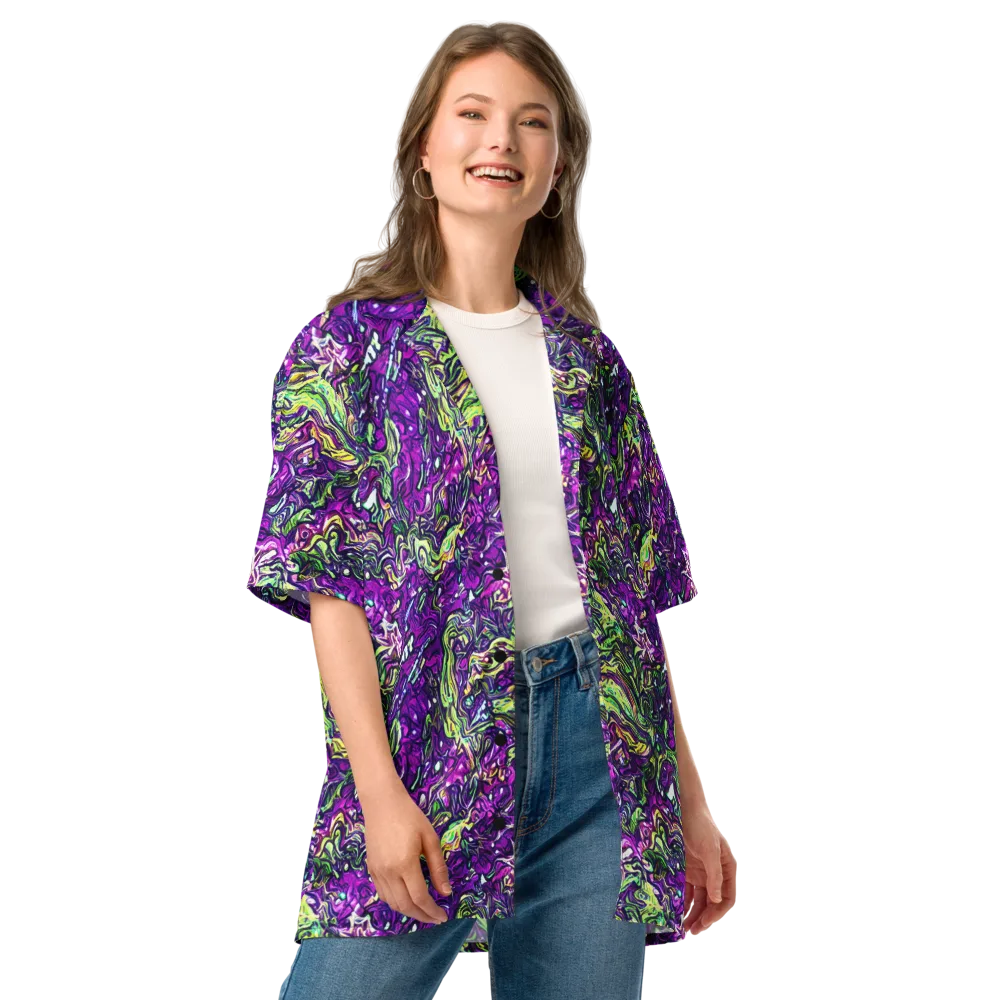 Psychedelic Jungle on Button Shirt — Front