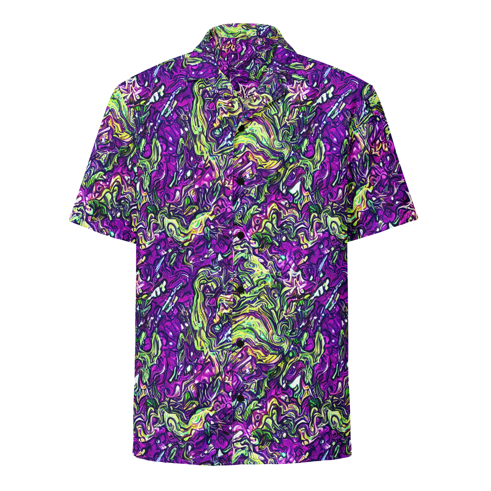 Psychedelic Jungle on Button Shirt — Front