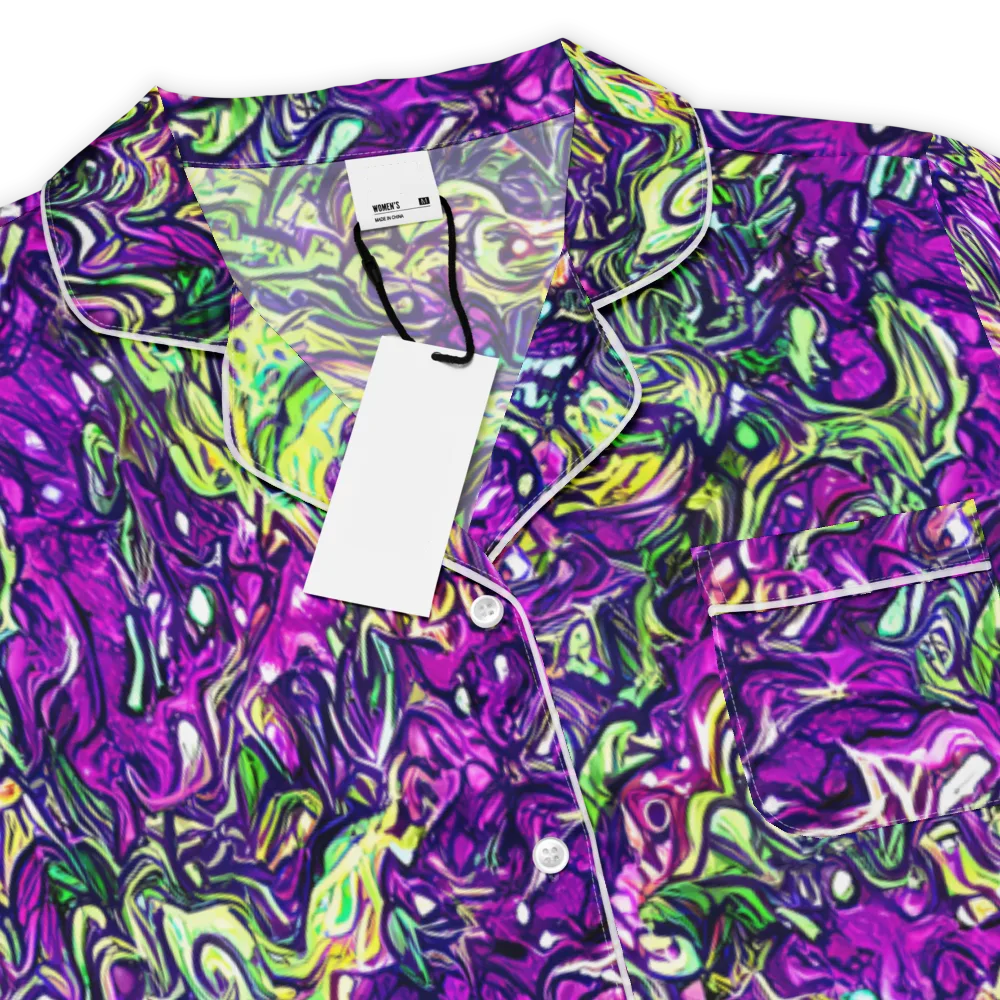 Psychedelic Jungle on Women's Short Sleeve Pajama Top — Product details