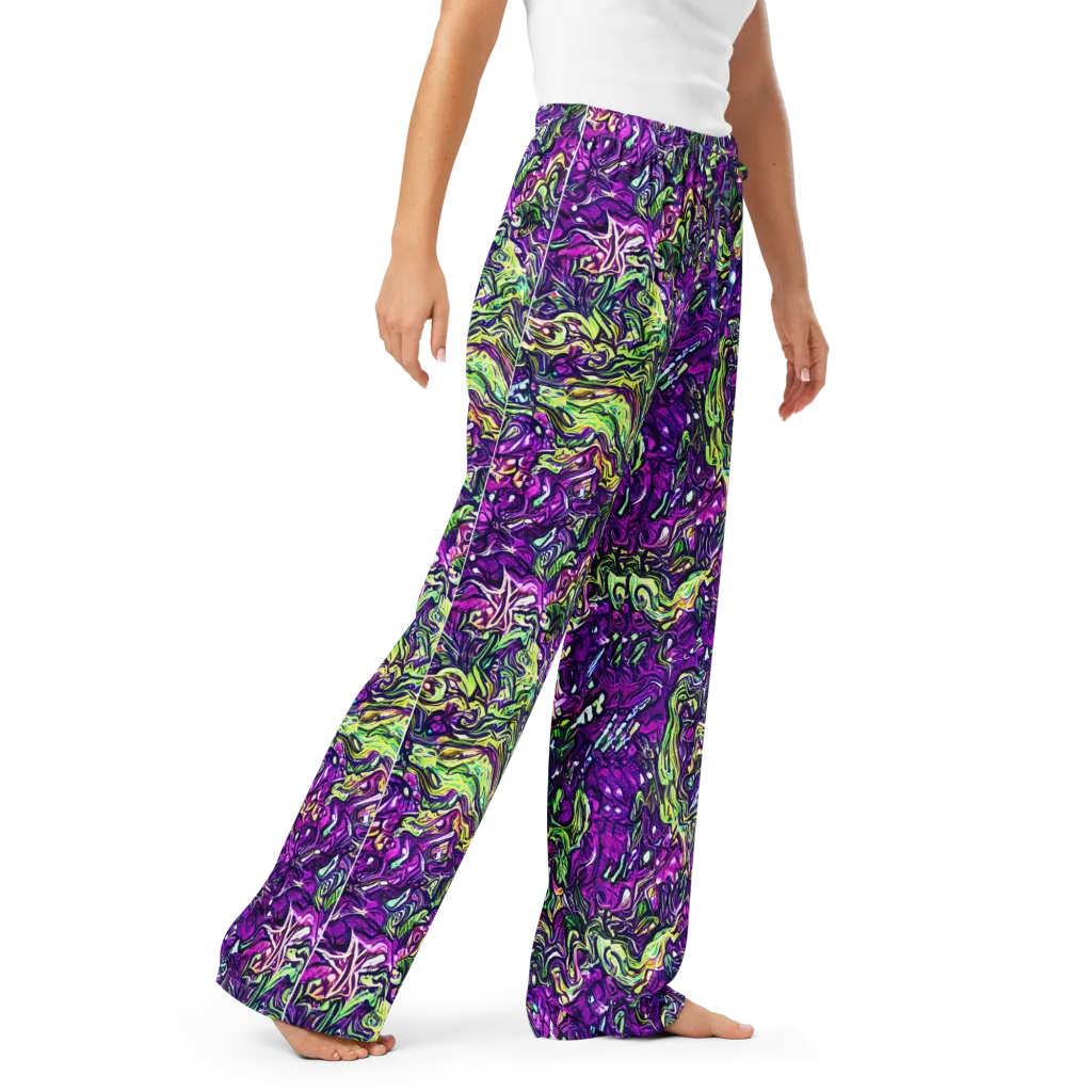 Psychedelic Jungle on Women's Pajama Pants — Right Front