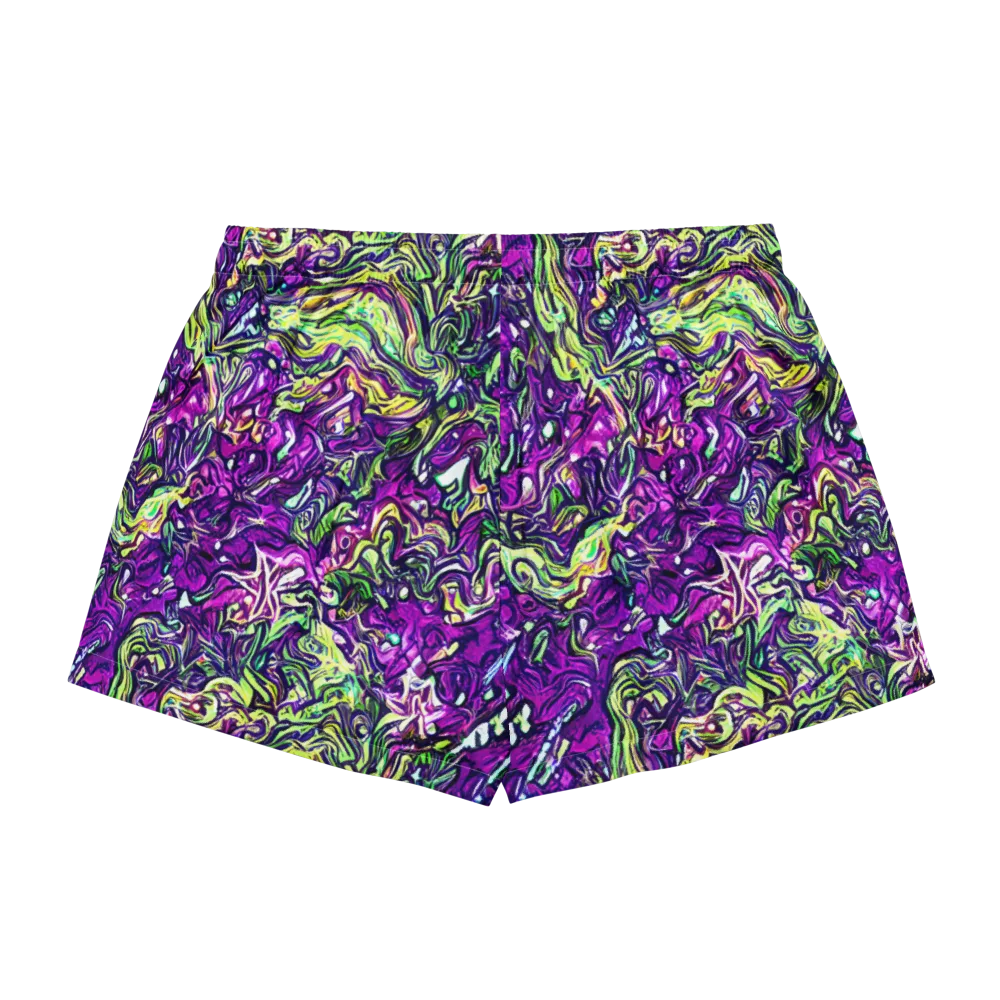Psychedelic Jungle on Women's Pajama Shorts — Back