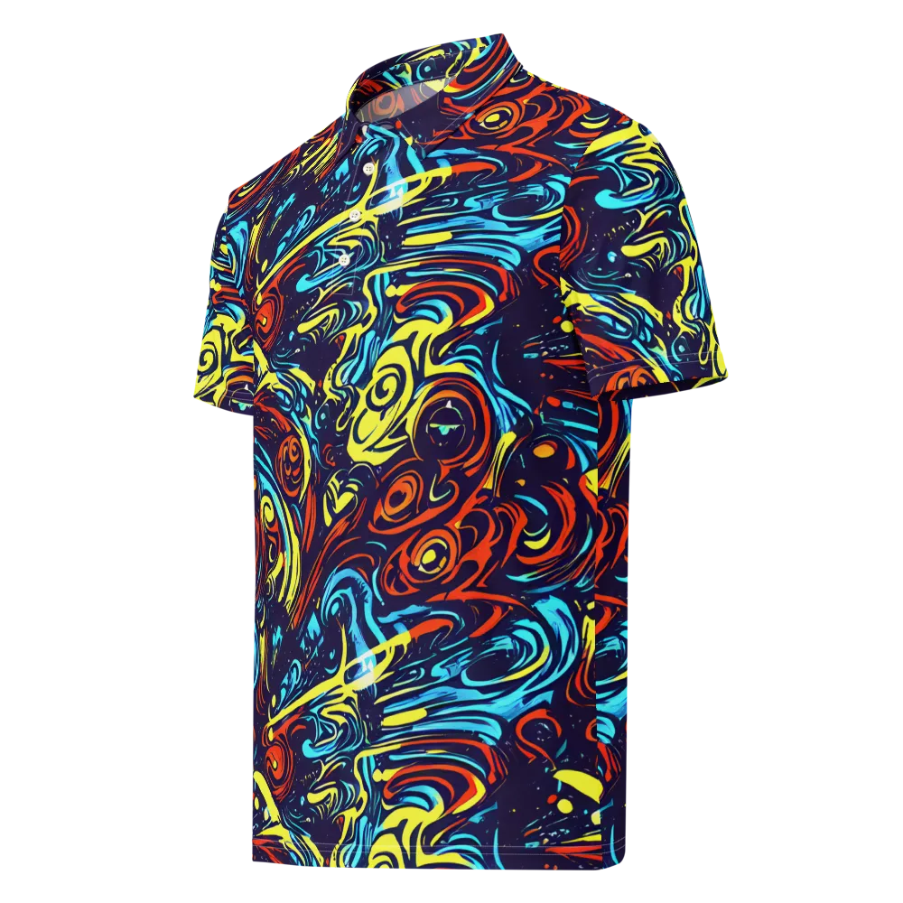 Vivid Whirlwind on Men's Slim Fit Polo Shirt — Left Front